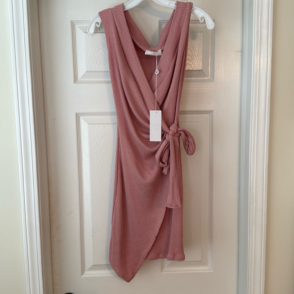 Sage Asymmetrical Pink Dress
